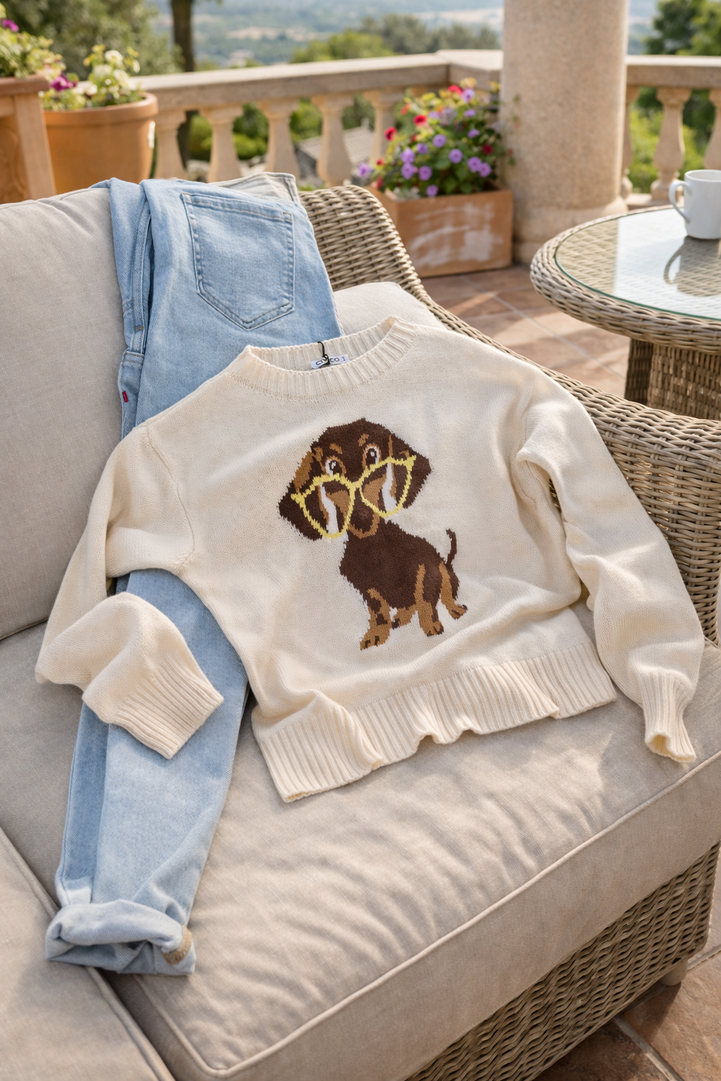 Daisy Dog Knit Pulóver